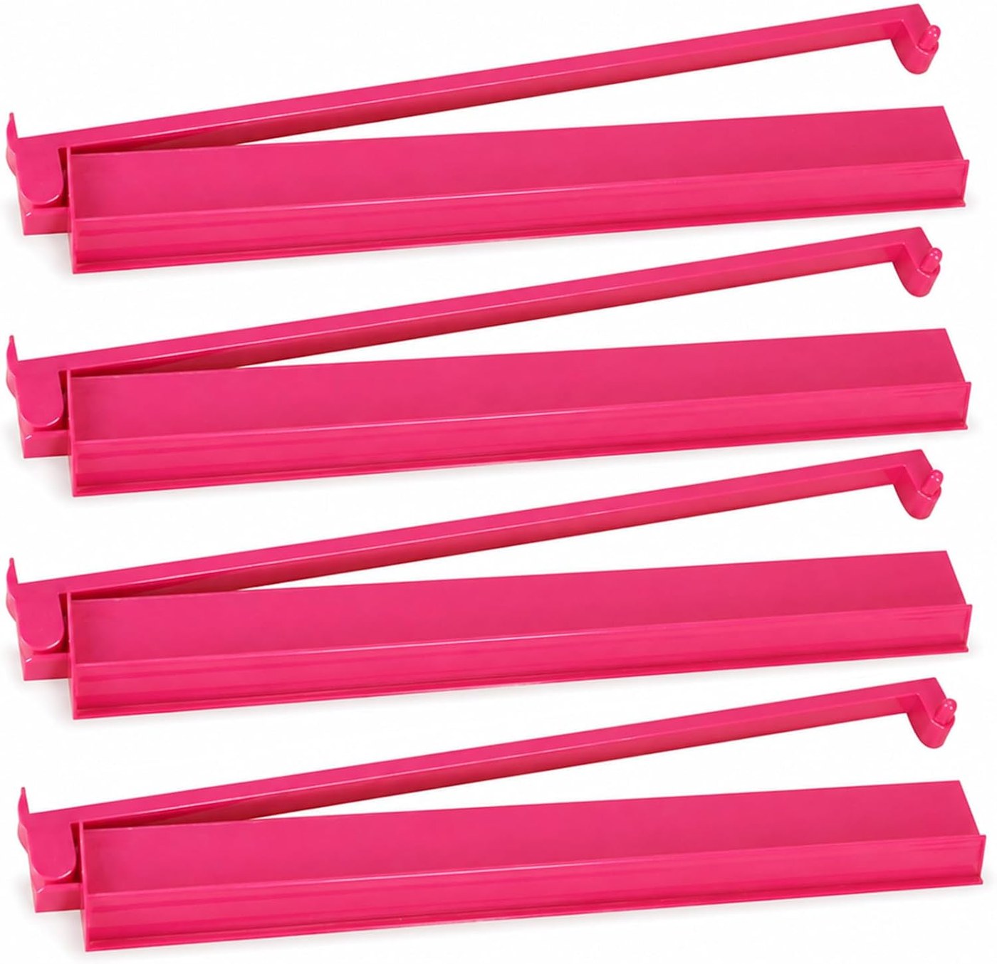 BIDELAV 18.7" Mahjong Racks with Pushers – Hot Pink (Set of 4)